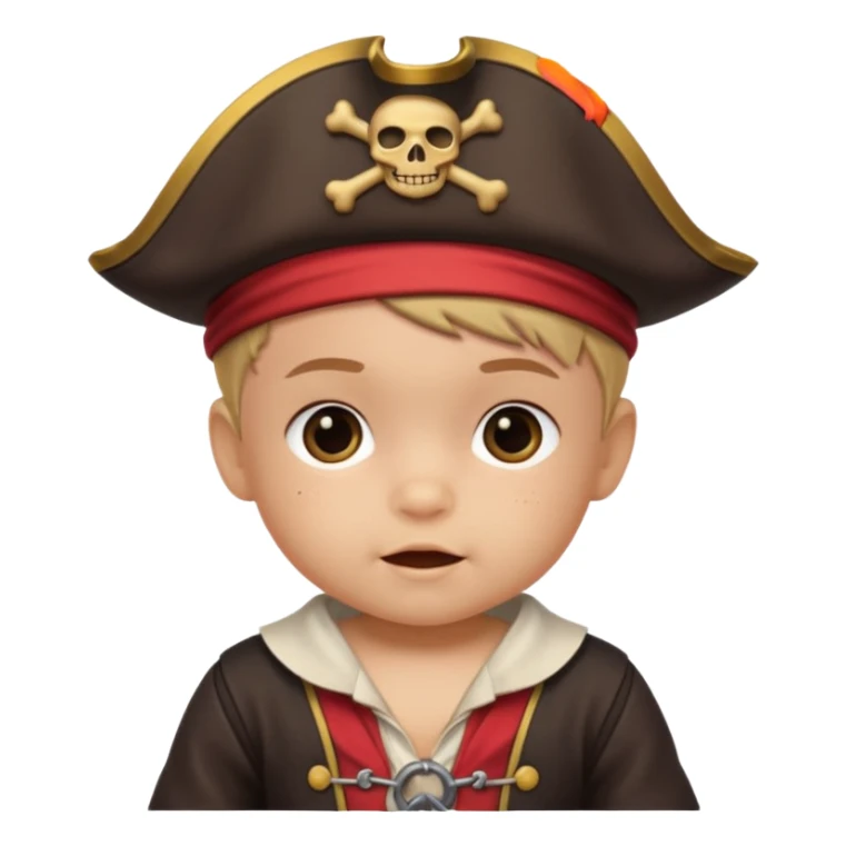 cute pirate baby sticker