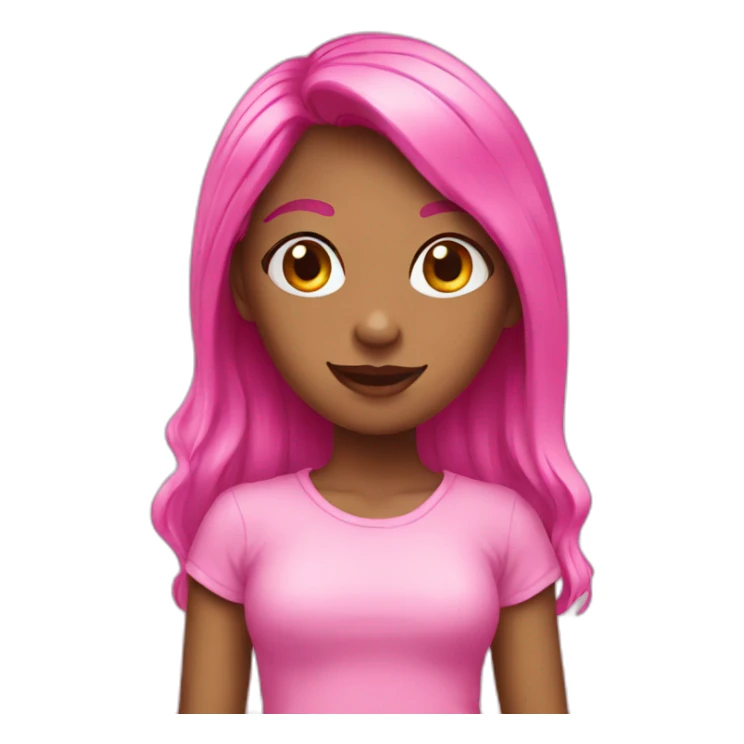 girl pink fun sticker