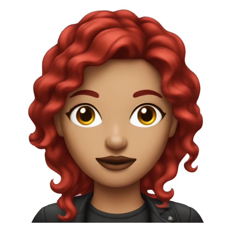 makeup artist with dark red hair sticker