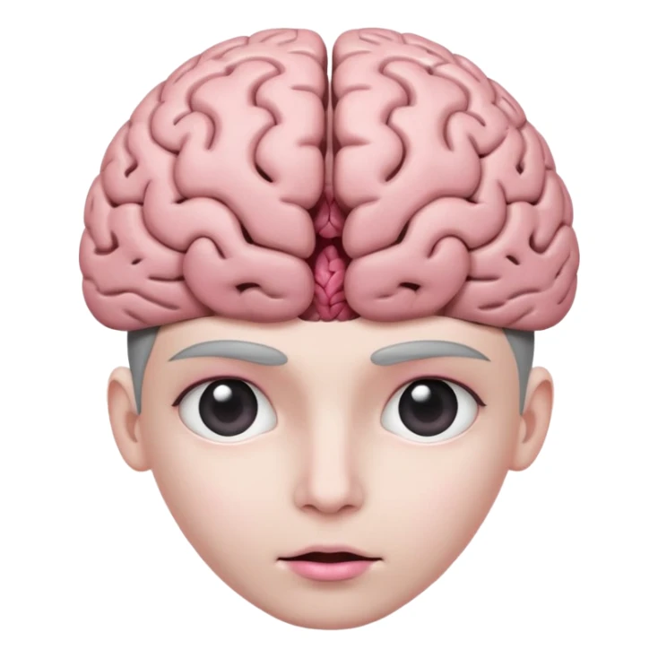 drugged person, top of head open with brain visible sticker