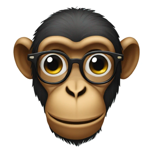 Monkey wearing glasses, fake nose, and fake mustache  sticker