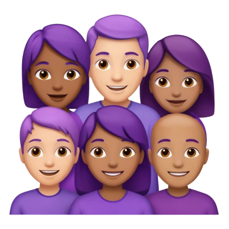 purple people group connect faces sticker