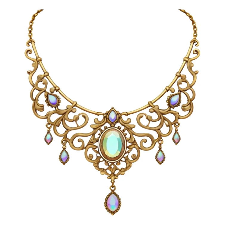 Realistic Iridescent ornate vintage necklace  sticker
