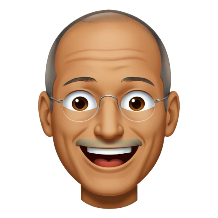 Steve Jobs laughing crying emoji sticker