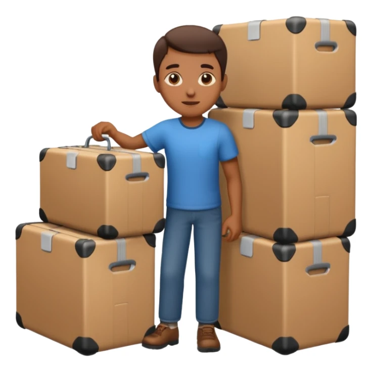 Person packing up and leaving for good  sticker