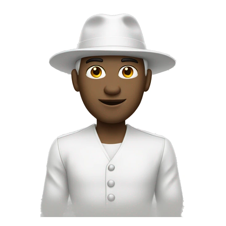 White Guy with white outfit wearing a pointy white hat sticker