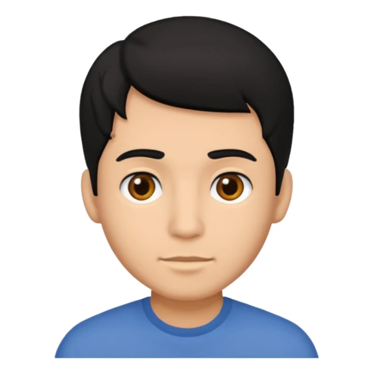 black hair male sticker