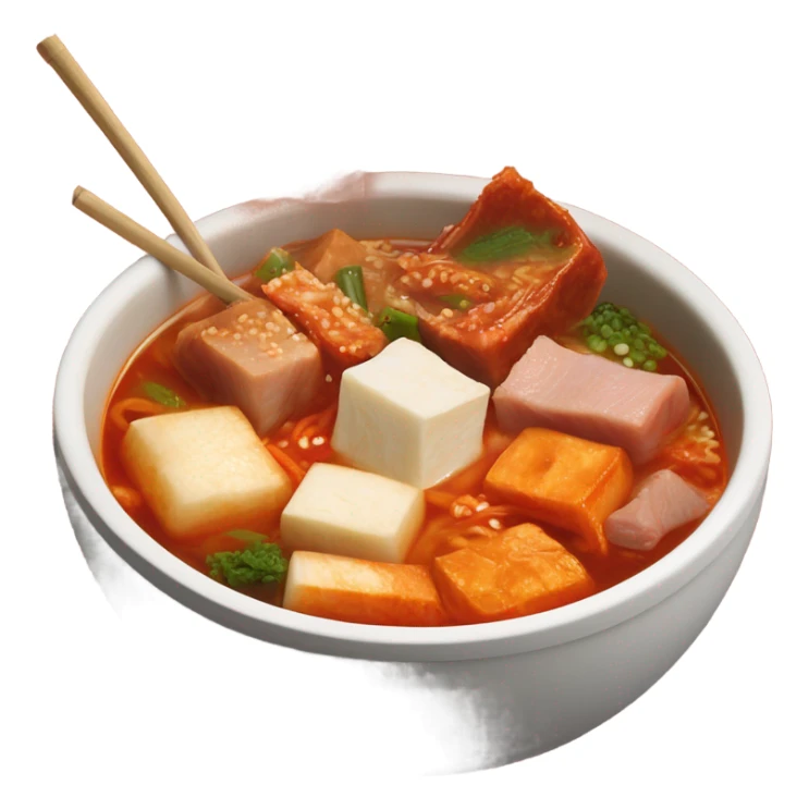 Korean kimchi stew high detail sticker