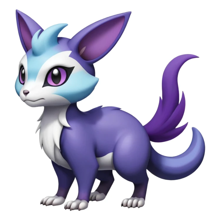 ShinyFurret-Absol-Noibat-Noivern-Hybrid (Full body) sticker