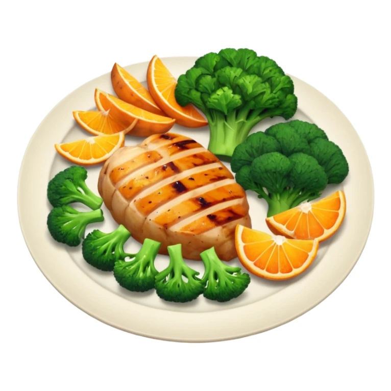 1 protein (chicken, fish)
 + 2 (or more) veggies
 + 1 starch (sweet potato or grain) sticker