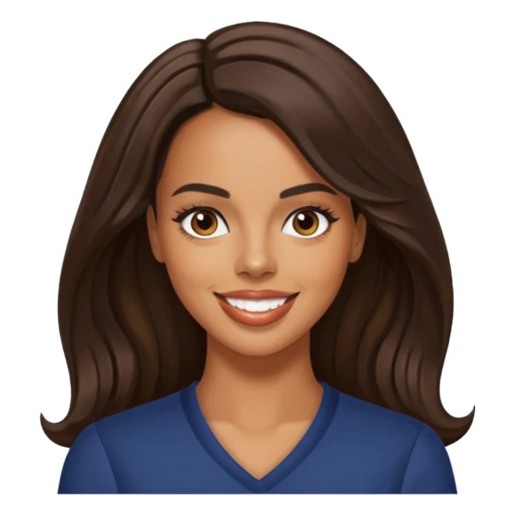 Rochelle Humes with long dark brown hair sticker