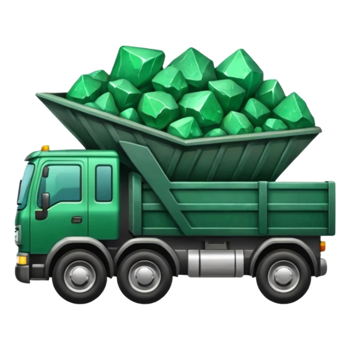 truck with emrarld ore sticker