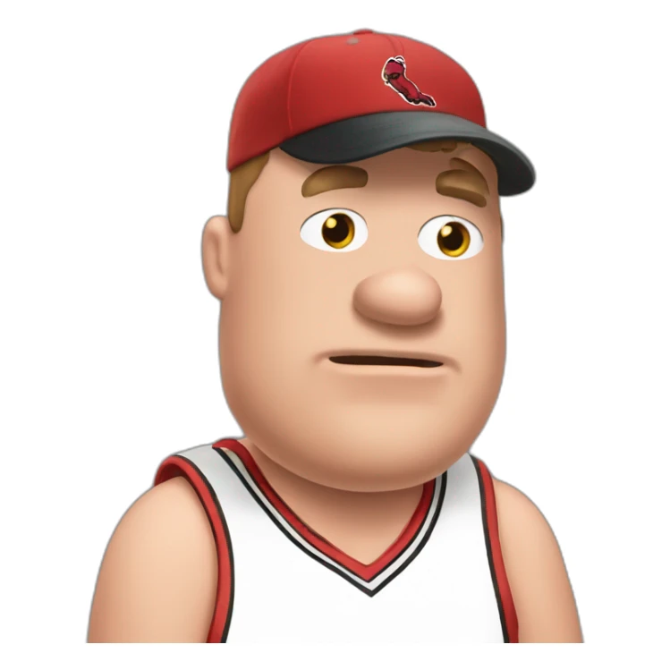 peter griffin  wearing chikago bulls jersey sticker
