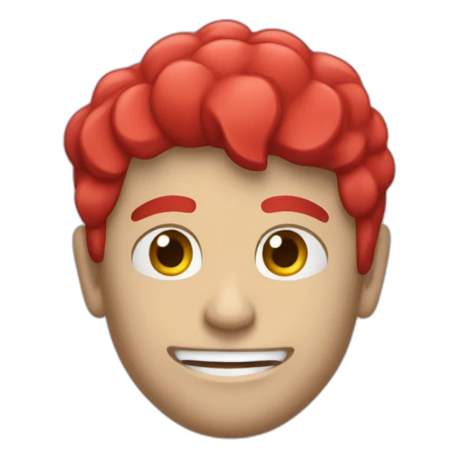 Hincha de futbol de rojo y blanco sticker