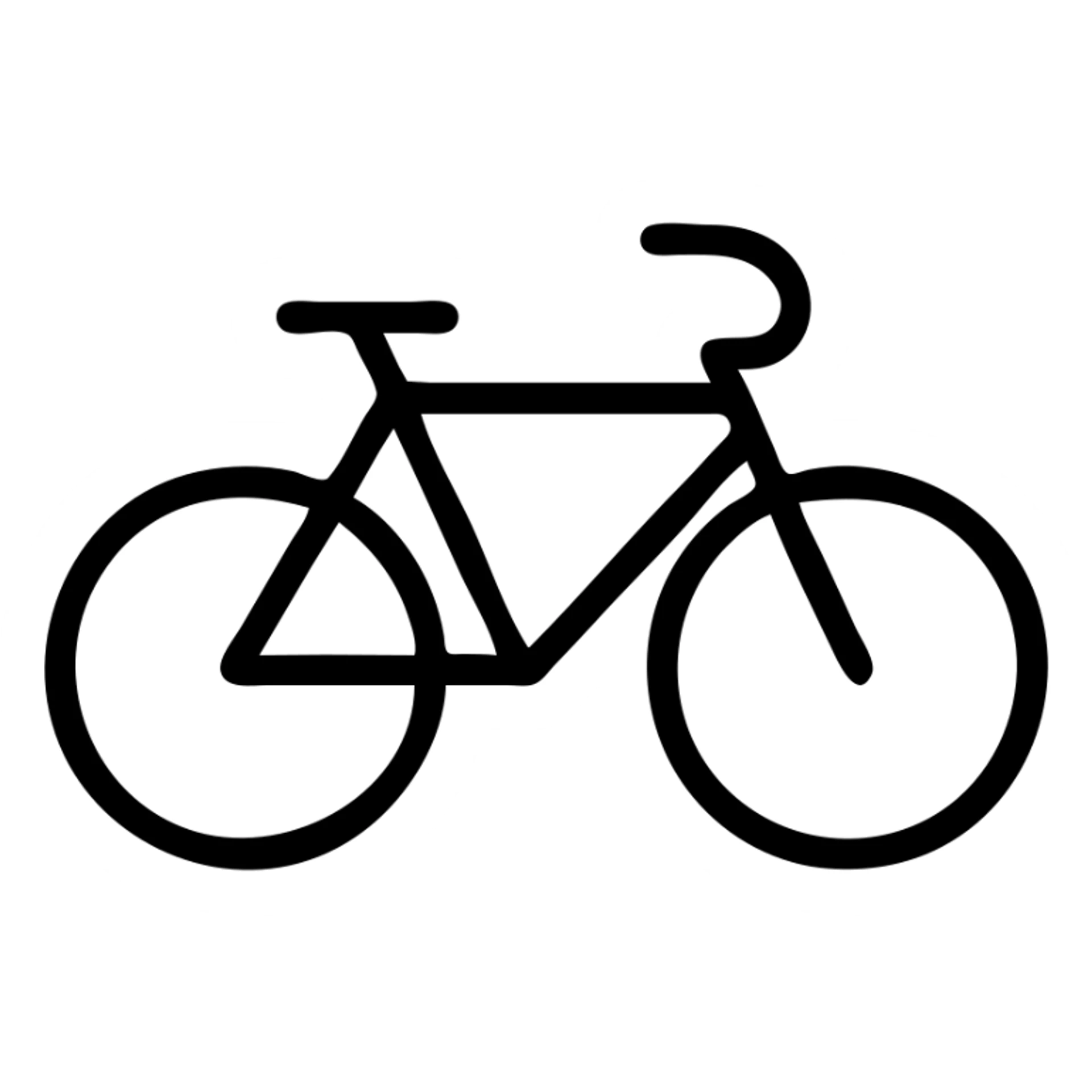 outlined bike icon sticker