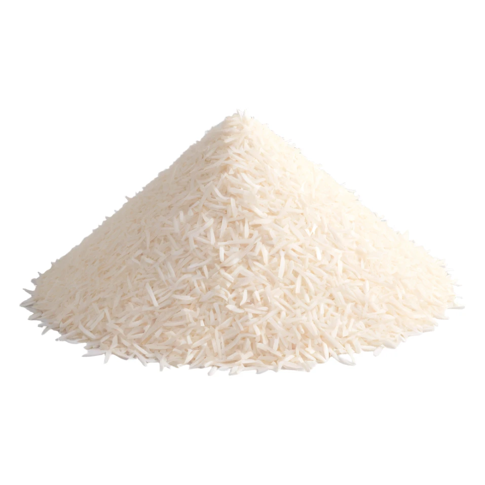 small mound of finely shredded or powdered dried coconut, bright white color, soft fluffy texture, irregular edges, light airy surface, clean 3D rendering, soft lighting, subtle shadows, transparent background, emoji scale sticker
