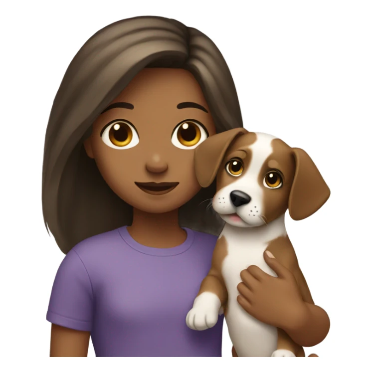Girl tiwh a puppy sticker
