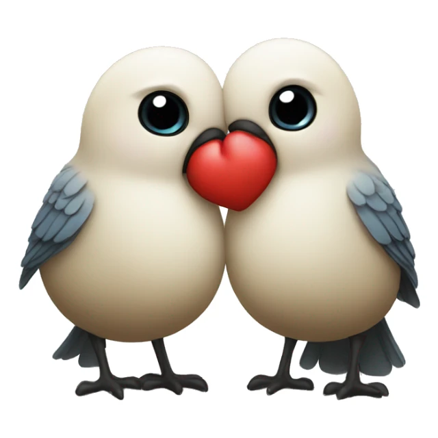 birds kissing sticker