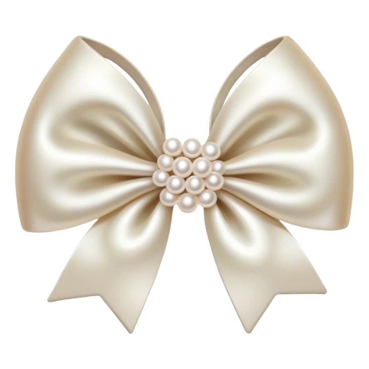 Pearl bow hair clip  sticker