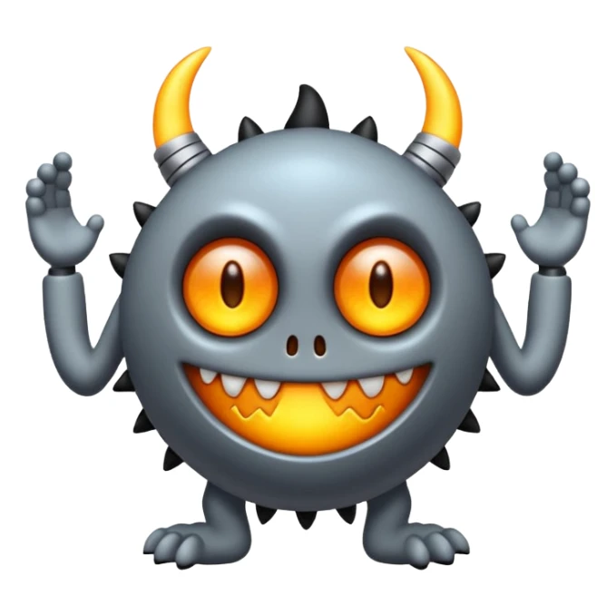 A compact monster that produces sound by tapping its own core in steady, heartbeat-like rhythms. Its body glows faintly with each beat it makes. sticker