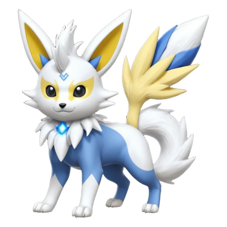 Meowstic-Jolteon-Zangoose-Fakémon-hybrid-creature (full body)  sticker