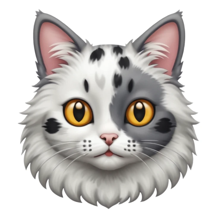 A cat with white and black spots sticker