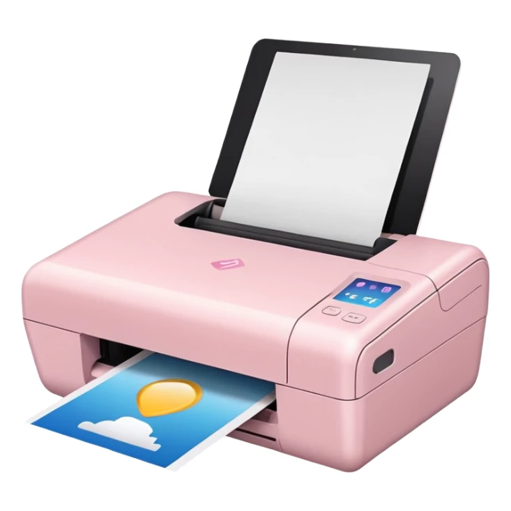 Light Pale Pink Multi Printer and Scanners sticker