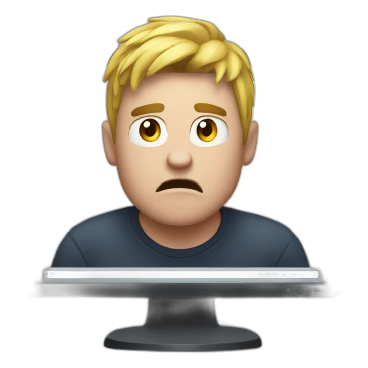 dan getting angry about his monitor sticker