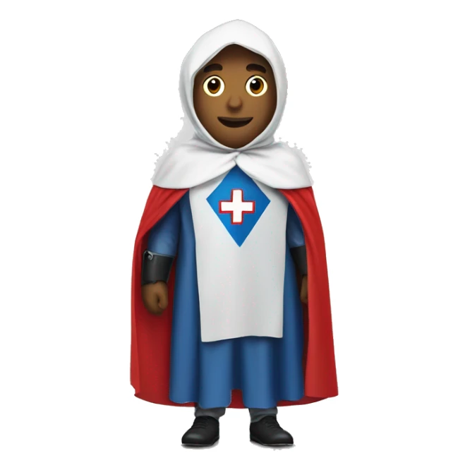 hero with swiss life insurance logo on his cape sticker