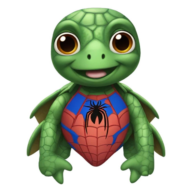 Sea turtle wearing a Spider-Man costume  sticker