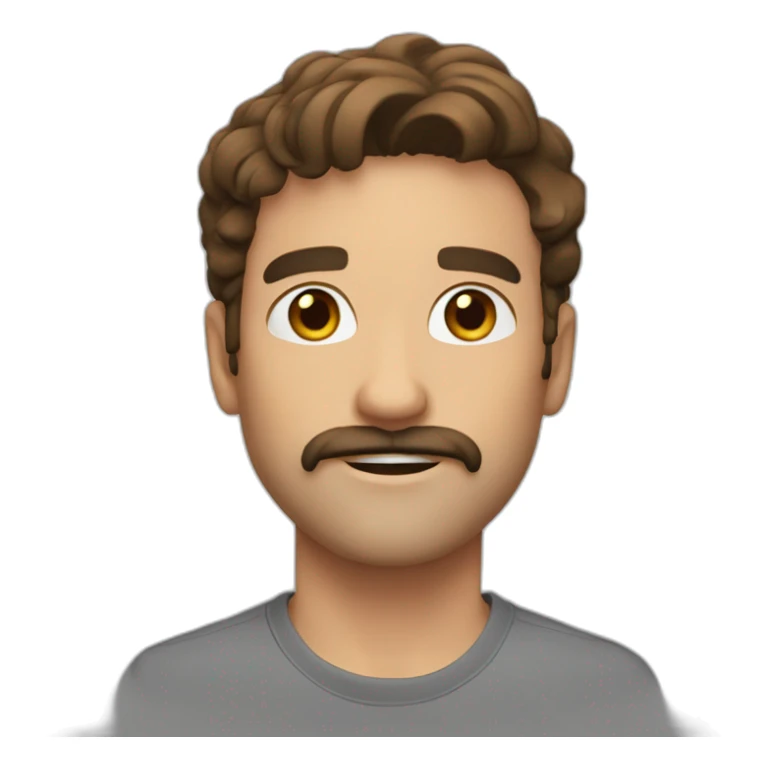 Videographer brown hair bo mustache no glasses about 35 years old sticker