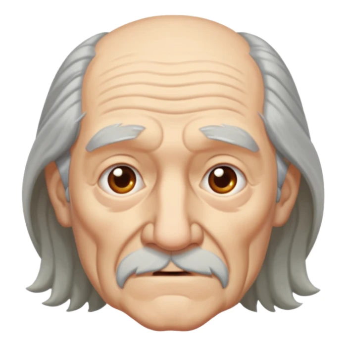 Ein Opa mit langen Haaren und einen Riesen Rücken Buckel  sticker