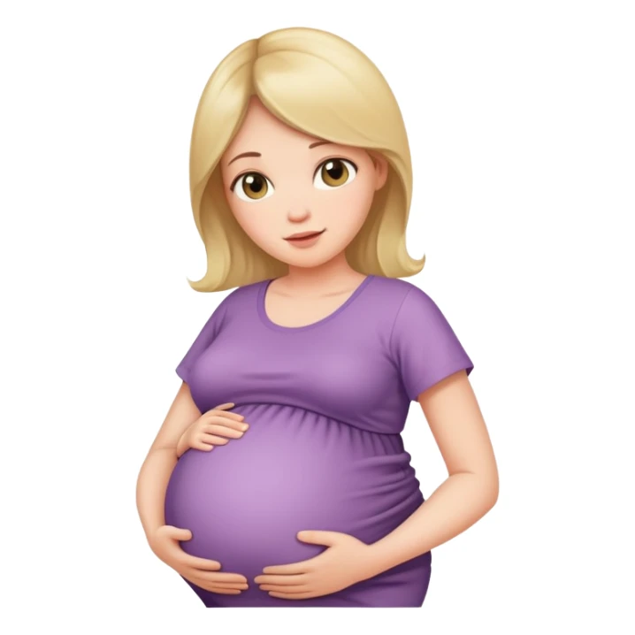 pregnant woman with baby bump sticker