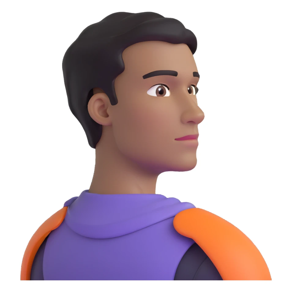 shoulder shot portrait of a person sticker