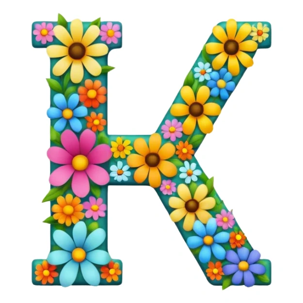 the letter “Y” made out of flowers sticker