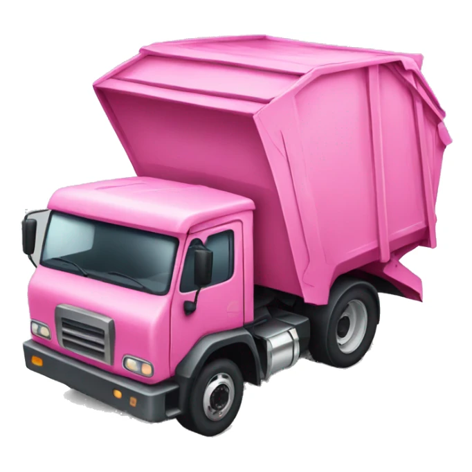 Pink rubbish truck sticker