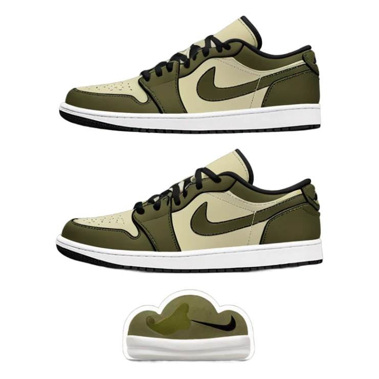 Nike Jordan 1 low Travis Scott olive sticker