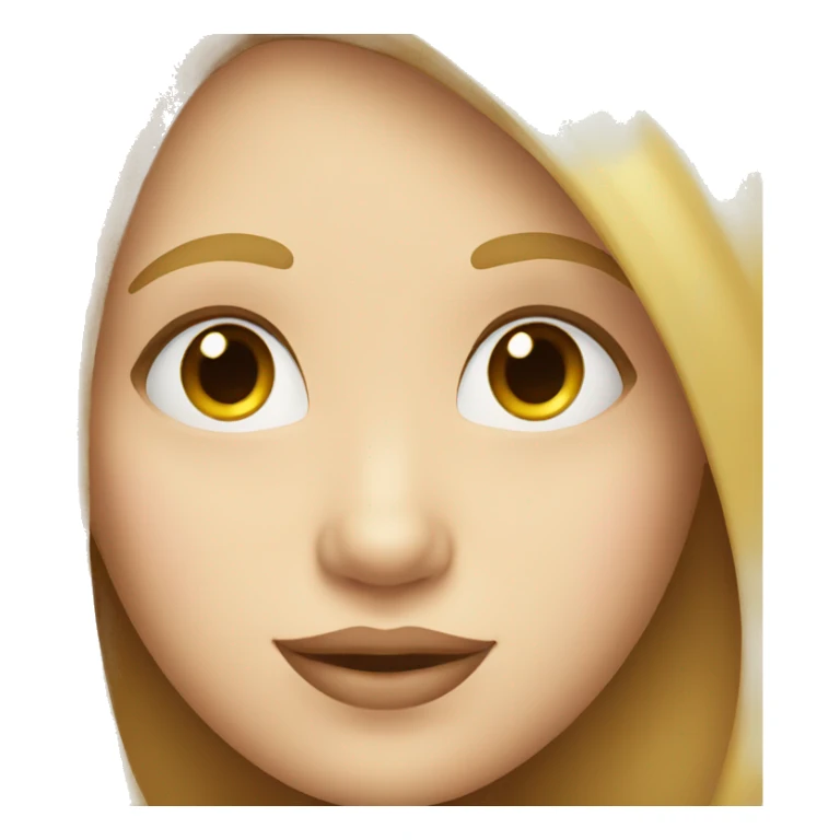 smiling girl with long hair and plump lips sticker