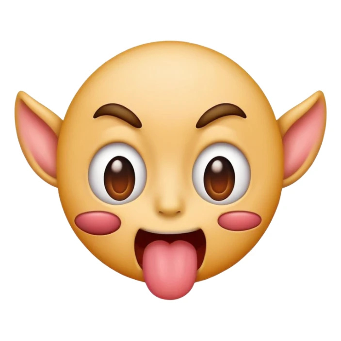 A face emoji with X for eyes and tongue sticking out sticker