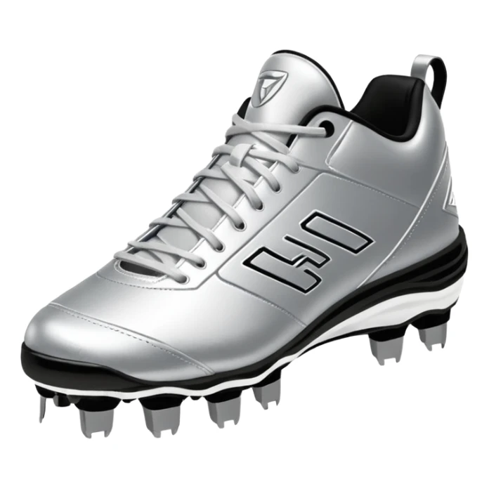 Silver Women's Elite Metal Softball Cleats with Pitching Toe sticker