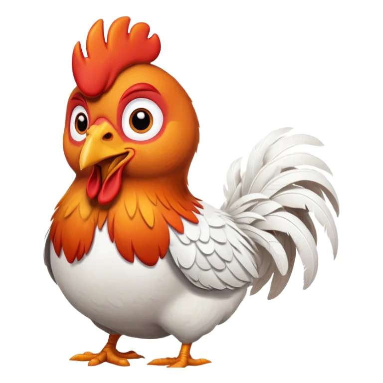 Heihei the rooster from Moana, silly chicken with big eyes sticker