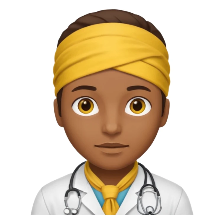 doctor with yellow bandanna sticker