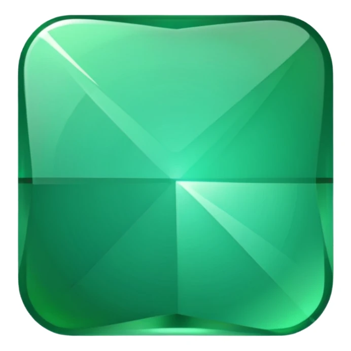 give me a green square which is slanted sticker