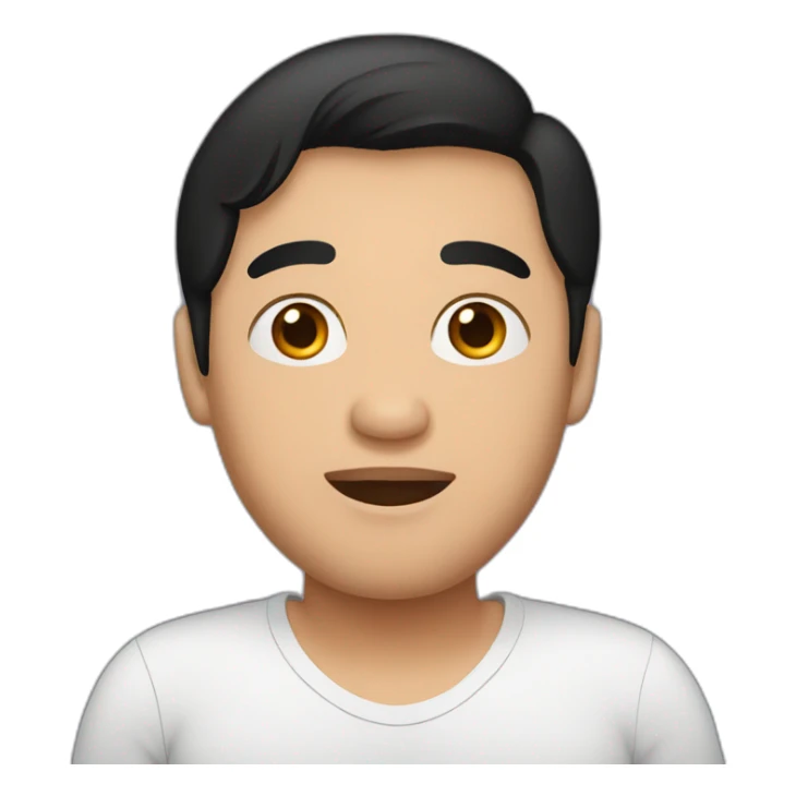 Pregnant man with black hair sticker