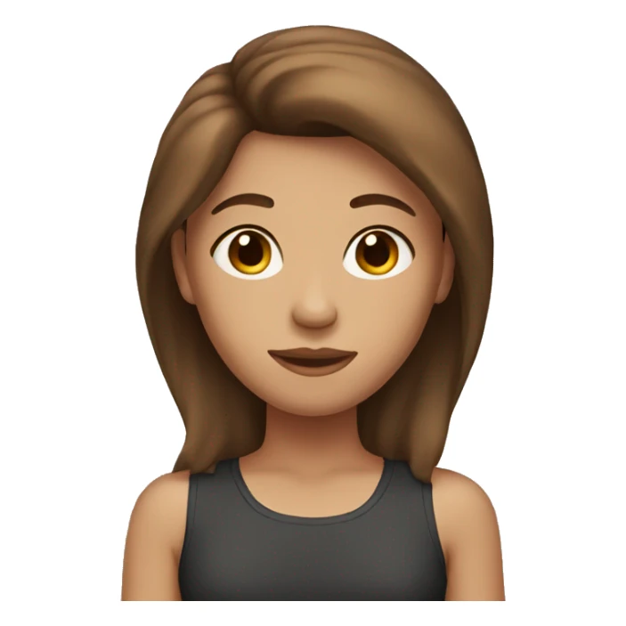 Trans girl with brown hair  sticker