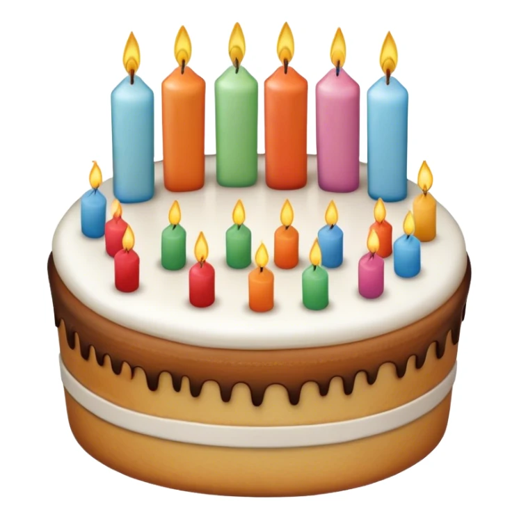 A handwritten mathematical Pi number that is celebrating a birthday with a cake sticker