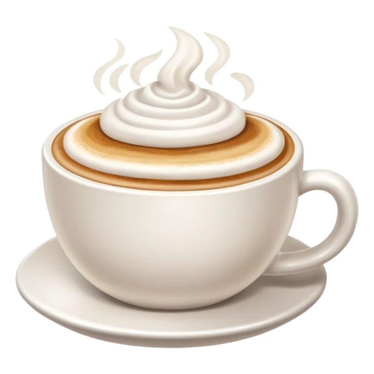 Cappuccino in big white cup without a face on it sticker