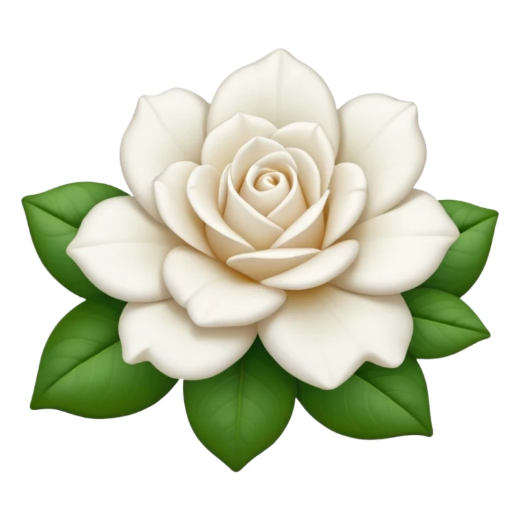 Rosa blanca tipo gardenia sin hojas sticker