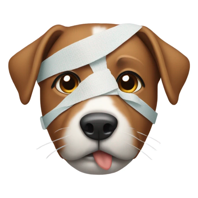 dog with bandage sticker