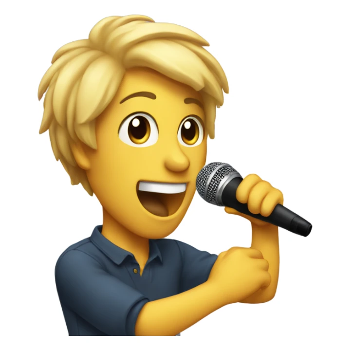 SINGING WITH A MICRPHON sticker